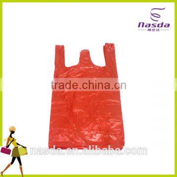 Red color T-shirt bag,plastic bag