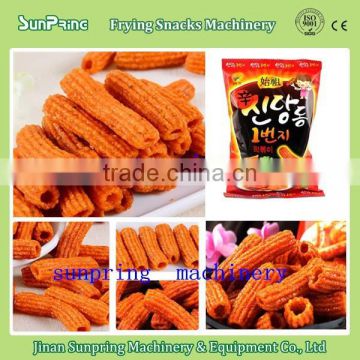 2015 newest frying pasta crispy south korea popular snack machine fried macaroni pasta snack processing line for sale