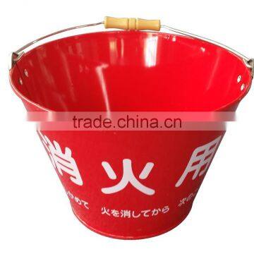 price red metal fire bucket