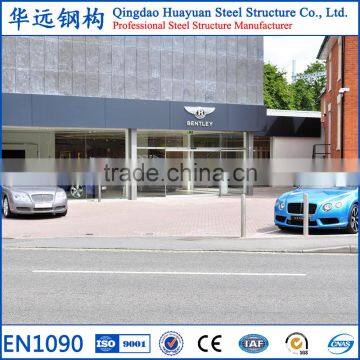 Wide span light steel structure 4S car shop with CE certificate