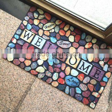 Anti Slip Peddle Design Rubber Flocking Mats