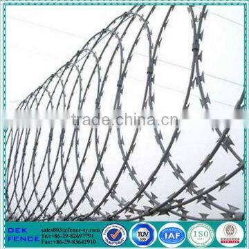 2.5 mm high tensile fencing razor blade wire