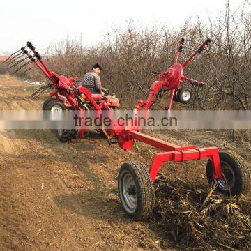 CE approved farm tractor 3 point hitch dual rotary hay rake tedder