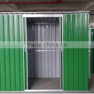 Outdoor DIY Product Sloping Roof Sliding Door Metal Green Sheds With Low Price photo-4