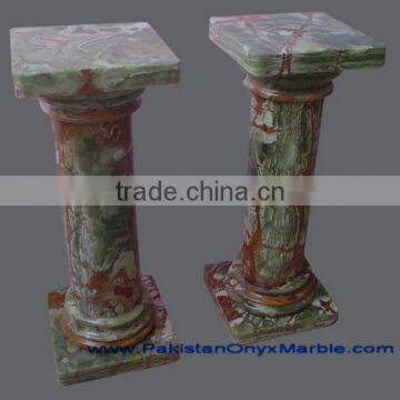 NATURAL DARK GREEN ONYX PEDESTALS photo-3