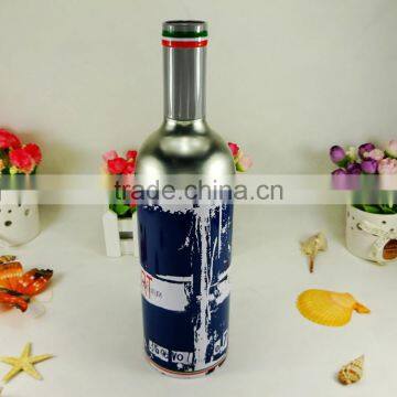 Empty Metal Packing Fancy Gift Round Wine Bottle Tin Box photo-3