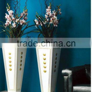 Noble and Elegant Gold and White Flower Holder, High Wooden Flower Holder/Planter