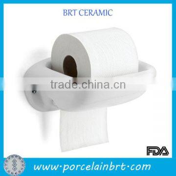 Classical white bathroom ceramic toilet paper holder