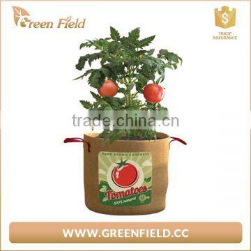 Green Field Round Jute Fabric Tomato Grow Bags photo-2
