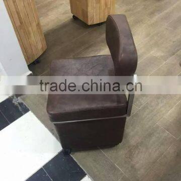 Potable Movable Ottoman Stool Chair With Wheels Used Salon Furniture TKN-3HB38B photo-3