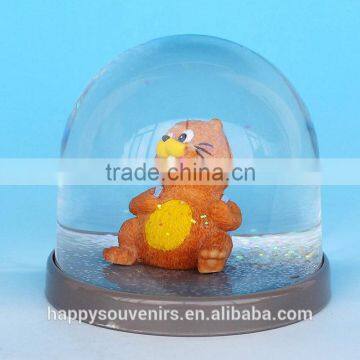 Cute Animals Squirrel Plastic Snow Globes For Decor photo-2