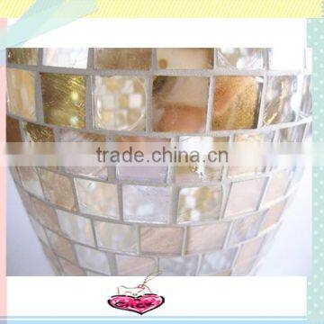 Table Centerpiece Handmade Golden Stemmed Antique Art Deco Glass Vases photo-3