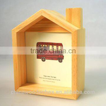 Refined Small House Shape Wooden Photo Frame photo-2
