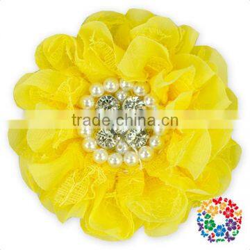 Aqua Chiffon Pearls Center Cheap Wholesale Artificial Flowers photo-3