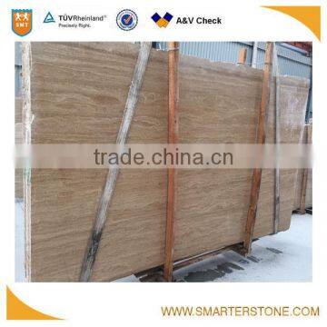 Imported marron travertine slab stone for sale