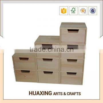 Handmade wall hanging storage wooden drawer with master carton packaging