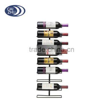 Hanging on Wall Mount Metal Kitchen 9 Bottle Wine Rack Holder Storage Shelf for Decoration