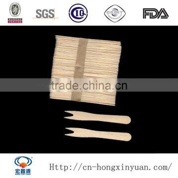 100% Natural Birch Material Disposable Wooden Chip Fruit Fork photo-5