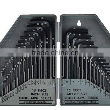 30 in 1 Precise Manual Tool Set Allen Key Set Inner Hex Key Wrench 0.7-10mm