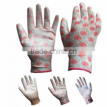 2016 Hot Sale DMF Free PU ladies garden gloves