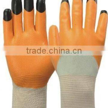 Sunnyhope Nitrile Smooth Palm Gloves With Finger Enforced Coated