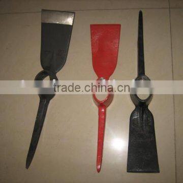 4001406 406R series die forging oval hole or eye hole steel pickaxe mattock