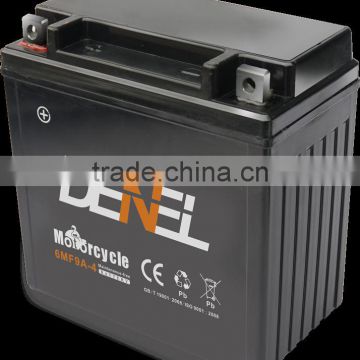 New technique 6MF9A-4 maintenance free Battery for motorcycle with best price