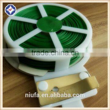 30m Green Plastic Twist Tie Roll With Cutter for Gardening photo-5