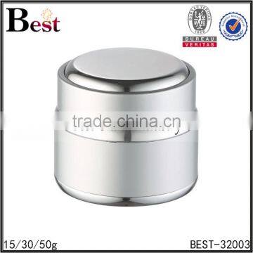 15 30 50g Cosmetic Face Cream Aluminum Jars With White Glass Inner Jar photo-4
