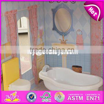 New Design Beautiful Princess Wooden Dollhouse for Children W06A218 photo-2
