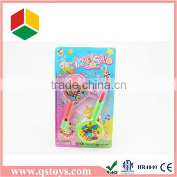 Mini whistle toy musical instrument set in blister card