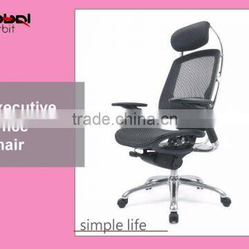 Move without noise computer office mesh chair with adjustable headrest