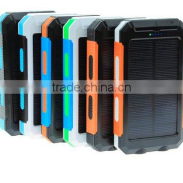 Solar phone charger 10000Mah with Aluminum material