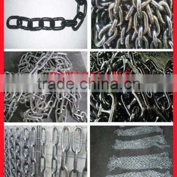 Shu guang high quality Q235 Welded Studless Metal Chain,Welded Zinc Plated Metal Chain link chain, direct Manufacturer