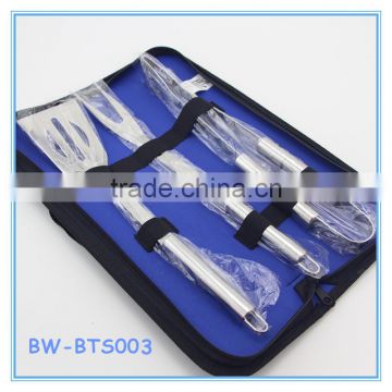 High Quality Stainless Steel Barbecue Tool Set With Spatula Fork And Tong