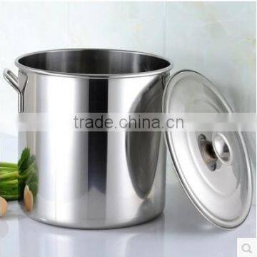 Tall Straight-shaped Non-magnetic Stainless Steel Stockpot/commercial Stock Pot/soup Bucket photo-4