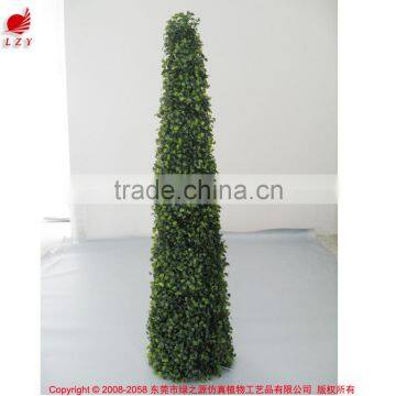 Hot sell plastic milan grass tower for garden decoration topiary grass for showcase decoration