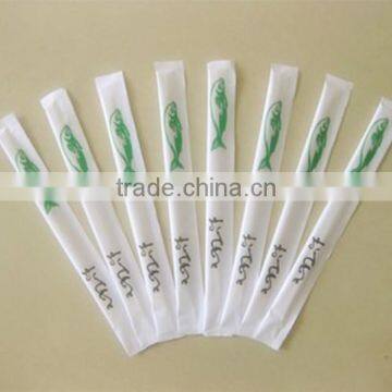 wholesale polishing Paper hangtag bag packing disposable naked packing bamboo chopsticks