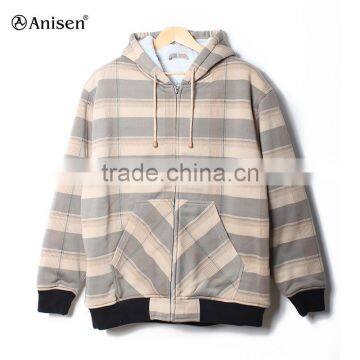 2017 Oem Service Factory Stock Price Wool Plaids Men Coat