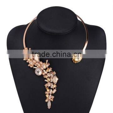 Bohemian Luxury Crystal Beads Cuff Collar Choker Necklace Women Multicolored Wedding Maxi Statement Jewelry photo-4