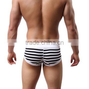 Stripe Cotton Custom Waistband Logo for Men Underwear Wholesale photo-5