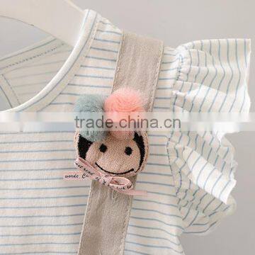 Kids Clothes Flutter Shirt Match Suspender Shorts Fashion Child Girl Dress photo-3