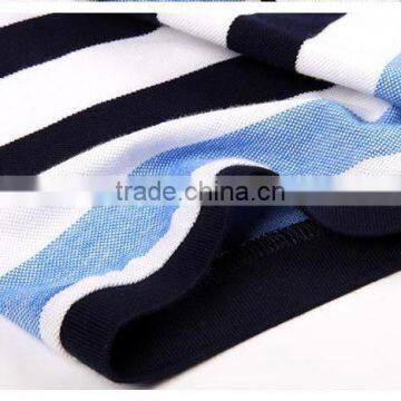 High Quality Latest White And Green Stripe Polo Shirts Pattern For Men 100% Cotton photo-4