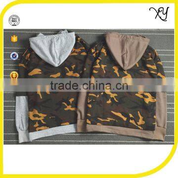 2017 Hip Hop Clothing 100% Cotton Hoodie Fake Two Piece Camo T-shirt photo-2