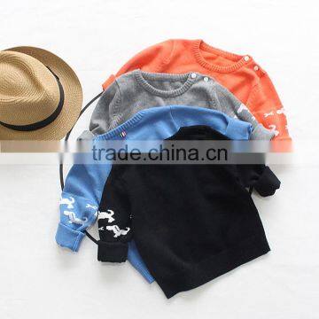 0-3 Years 2017 New Wholesale Autumn Cotton Knitted Full Sleeves Dog Baby Sweaters photo-6