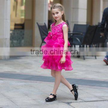 Hot Sale Net Fabric Ball Grown Dress for Baby Girl Summer Dress for Girl Ruffle Skirt Sleeveless photo-5