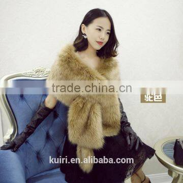 Women Fluffy Furry Shawl Scarf Wrap Stole Cape Shrug Faux Fur Luxury Sweet Bride Artificial Fur Winter Warm photo-4