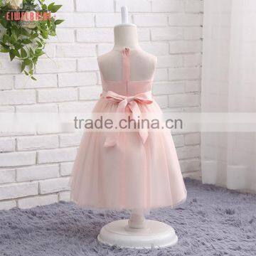 China Supplier Short Pink Flower Girl Dress for 4 Years Girl photo-3