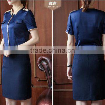 Custom High Quality Short Sleeve Latest Beautiful Blouse Styles Formal Shirt Blouse Pattern photo-4