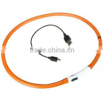 Newest USB Rechargeable Led Dog Pet Flashing Collar Light Up Chargeable Night Safety Necklace Free Size Si Colors Convinient photo-6